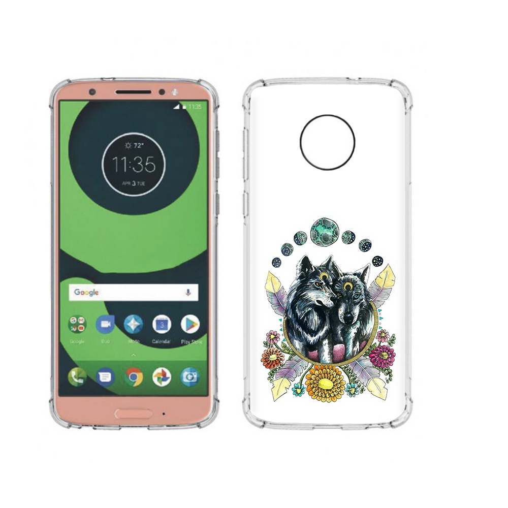 

Чехол MyPads Tocco для Motorola Moto G6 красивые волки абстракция (PT99805.376.408), Прозрачный, Tocco