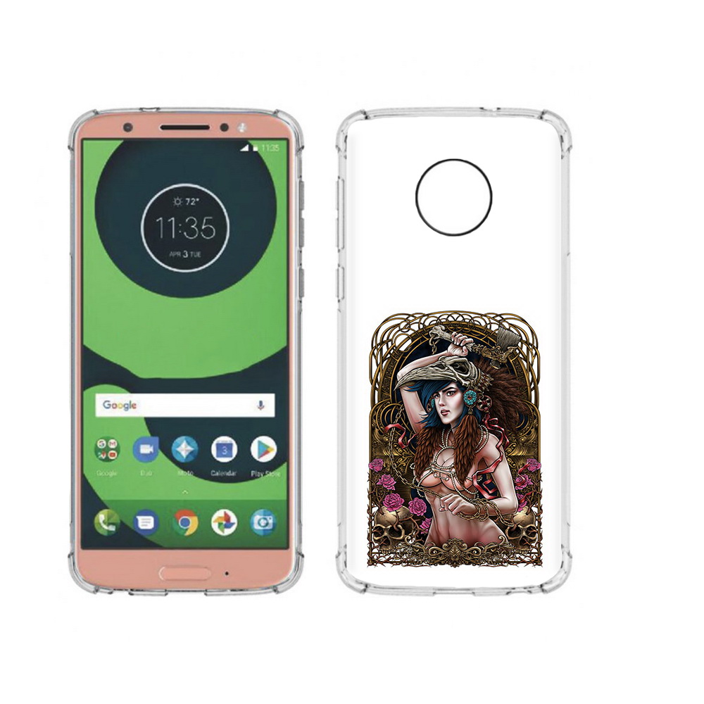 

Чехол MyPads Tocco для Motorola Moto G6 красивая девушка рисунок (PT99805.376.407), Прозрачный, Tocco