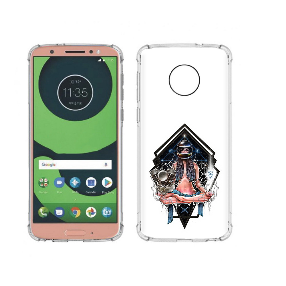 

Чехол MyPads Tocco для Motorola Moto G6 красивая девушка в шлеме (PT99805.376.406), Прозрачный, Tocco