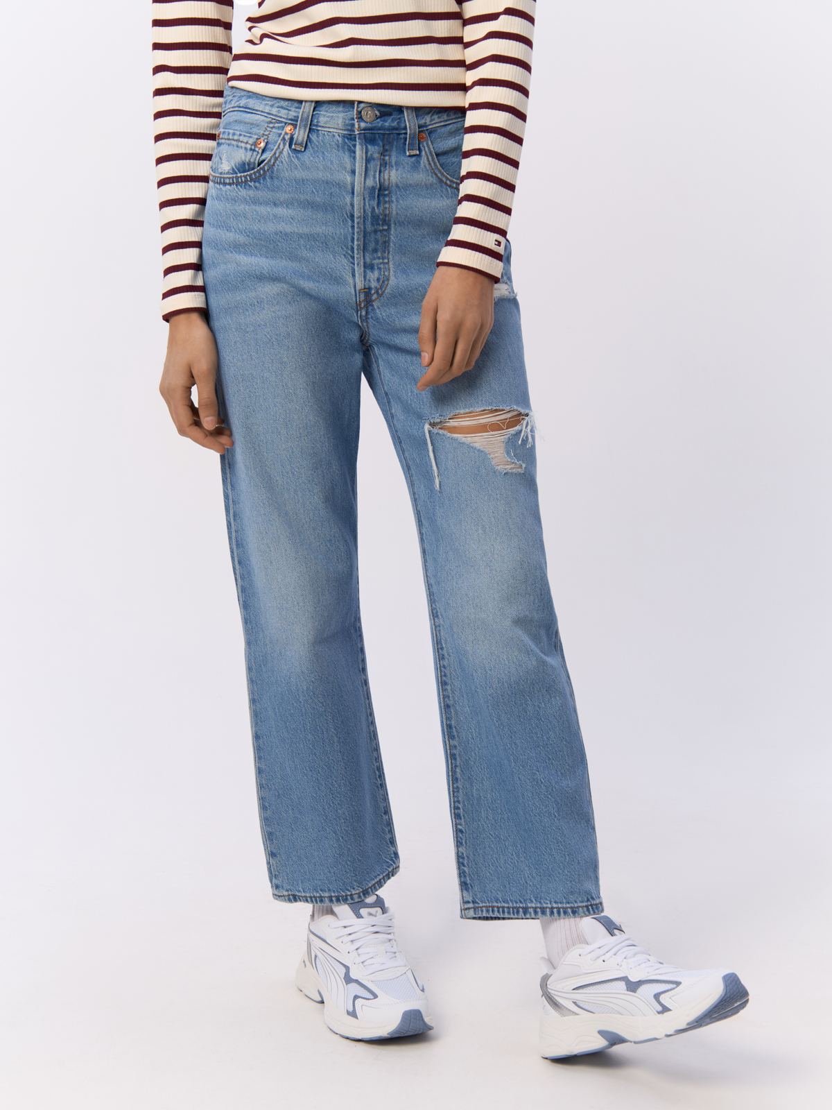 

Джинсы женские Levi's 72693 голубые 30-27, Голубой, Ribcage Straight Ankle Jeans