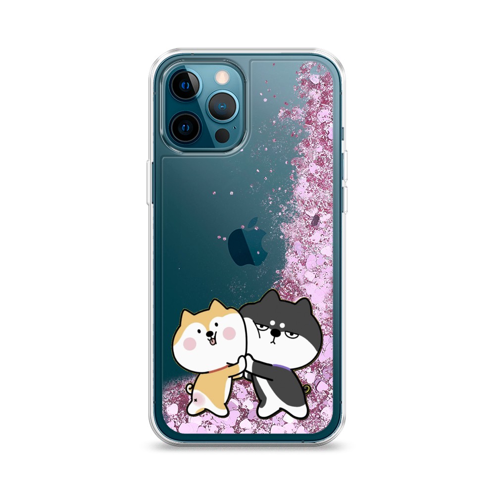 

Жидкий чехол с блестками "Обнимашки акита" на Apple iPhone 12 Pro, 12894-1