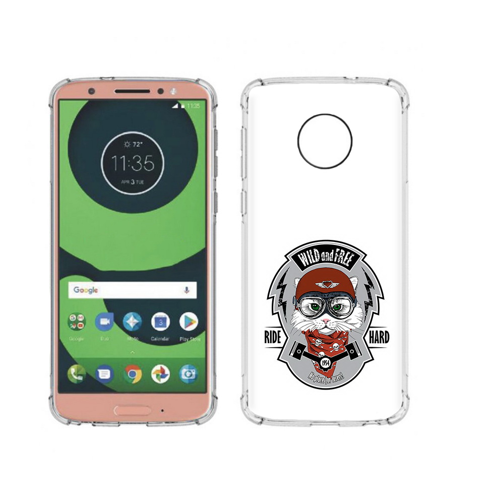 Чехол MyPads Tocco для Motorola Moto G6 кошка в шлеме (PT99805.376.404)