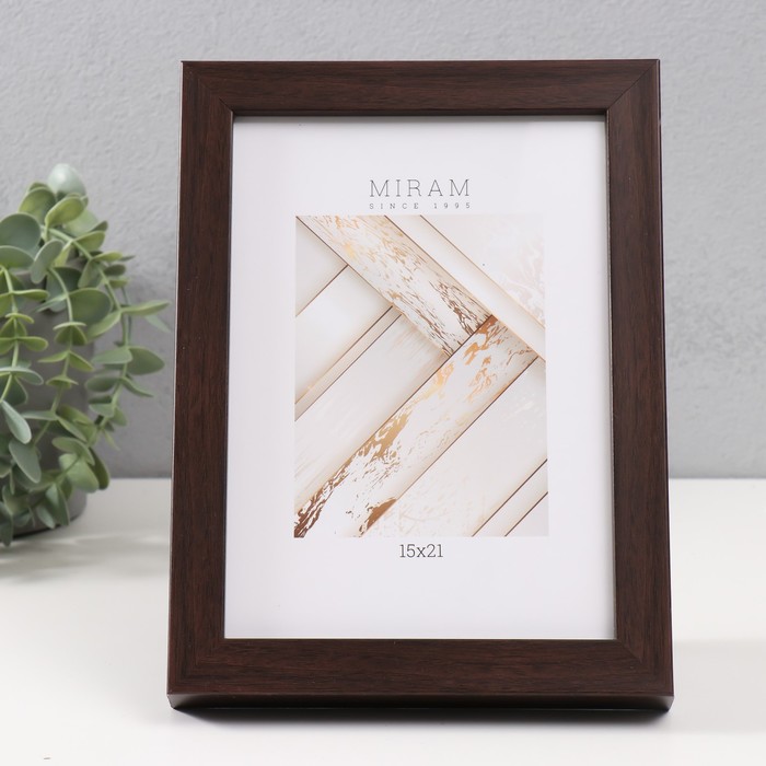 

Фоторамка пластик "МИРАМ" 15х21 см, 650057-6 (пластиковый экран), Коричневый