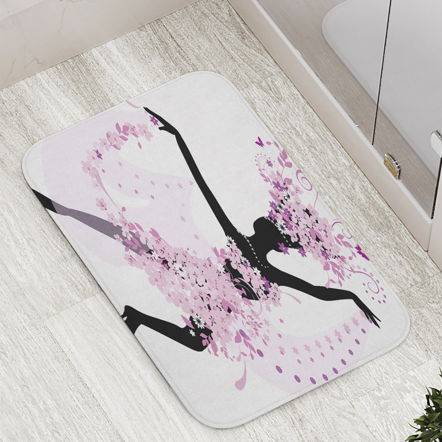 

Коврик противоскользящий JoyArty "Танцующая фигурка" для ванной, сауны, бассейна, 77х52 см, Танцующая фигурка