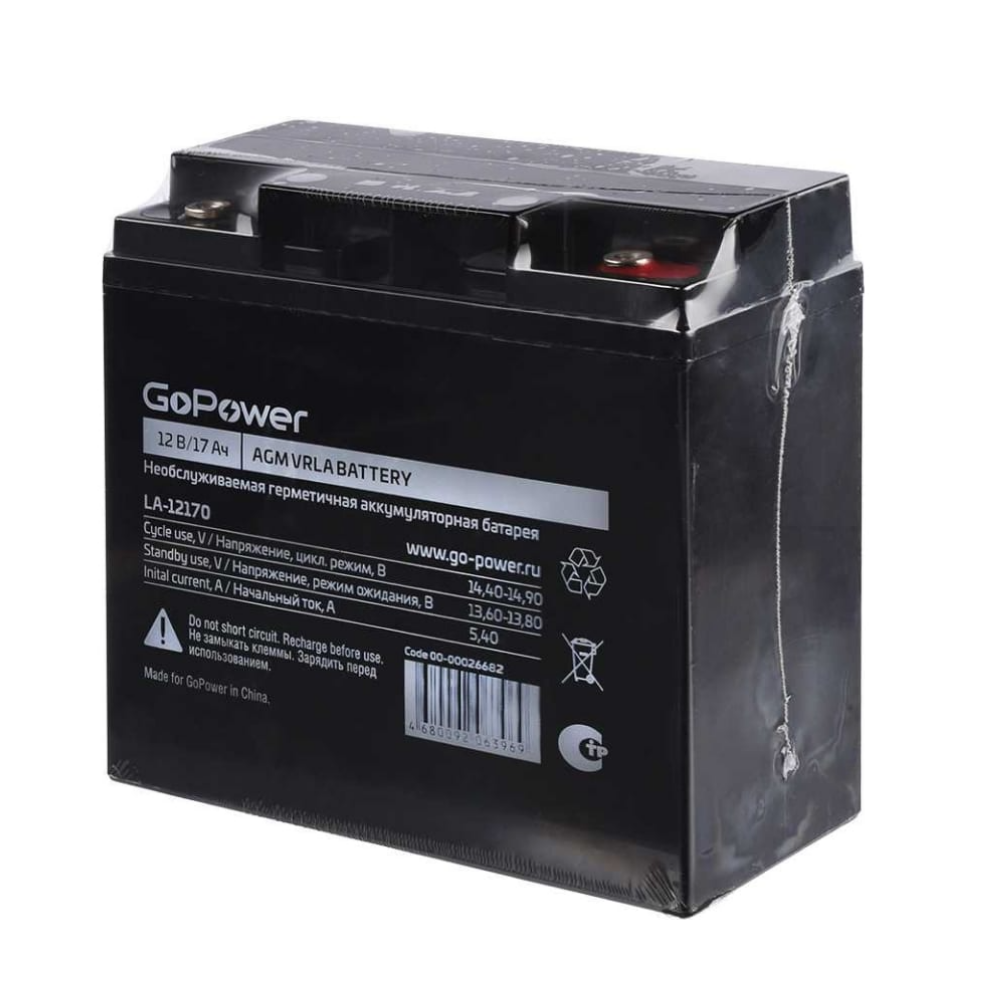 Аккумулятор GoPower LA-12170 12V 17Ah M5