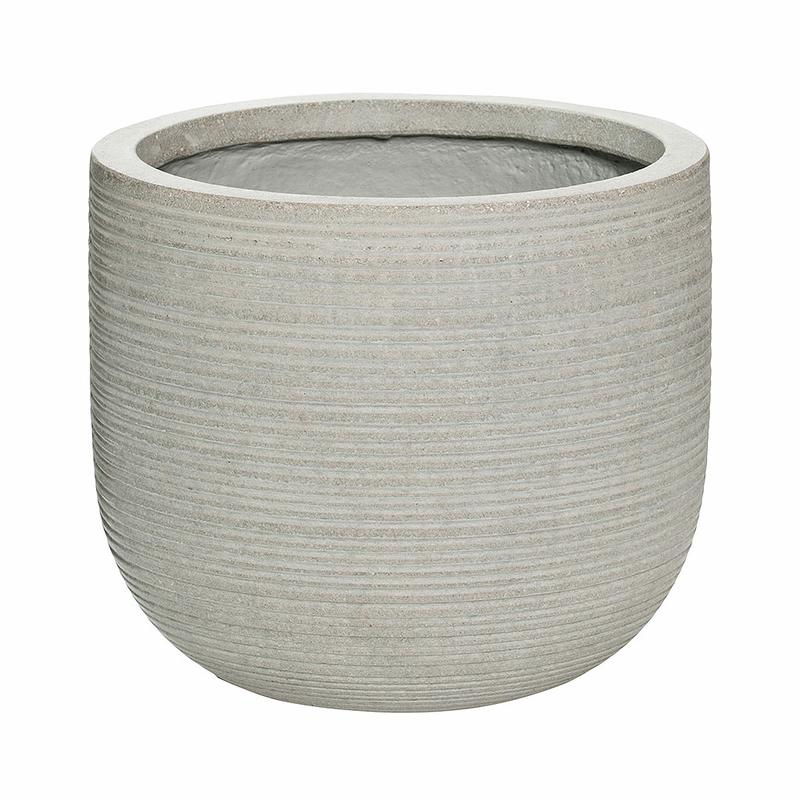 Цветочное кашпо Pottery Pots Cody горизонтальная полоска P3031-25-22 13л светло-серый 1шт.