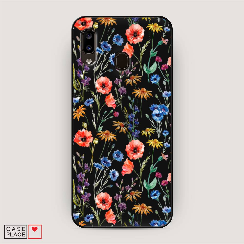 

Чехол Awog на Samsung Galaxy A20/A30 "Маки и васильки фон", 27652-1