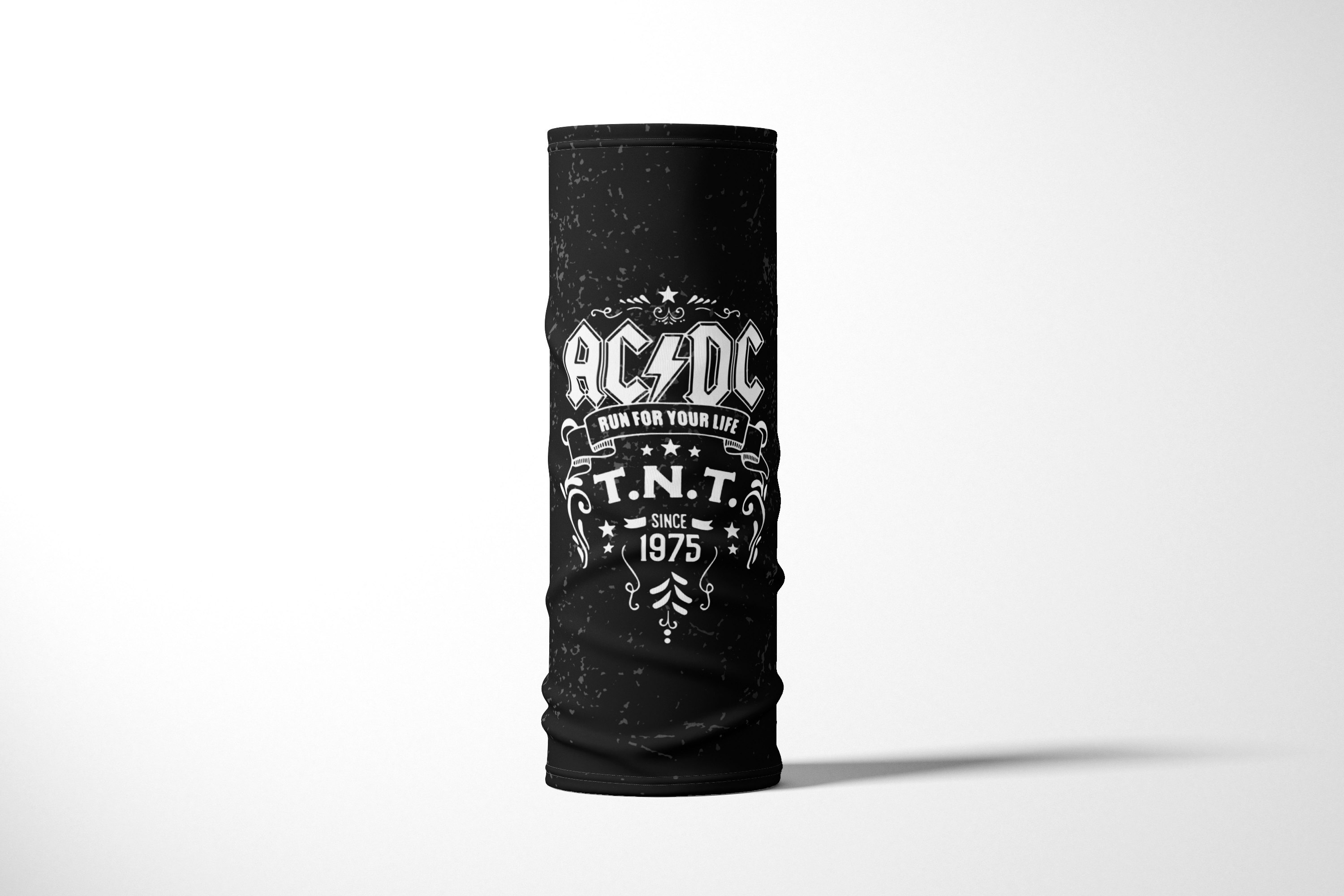 

Бандана / Бафф / Снуд-трансформер / Рок / AC/DC run for your life, Черный;белый, BBuffVM_VM1550017