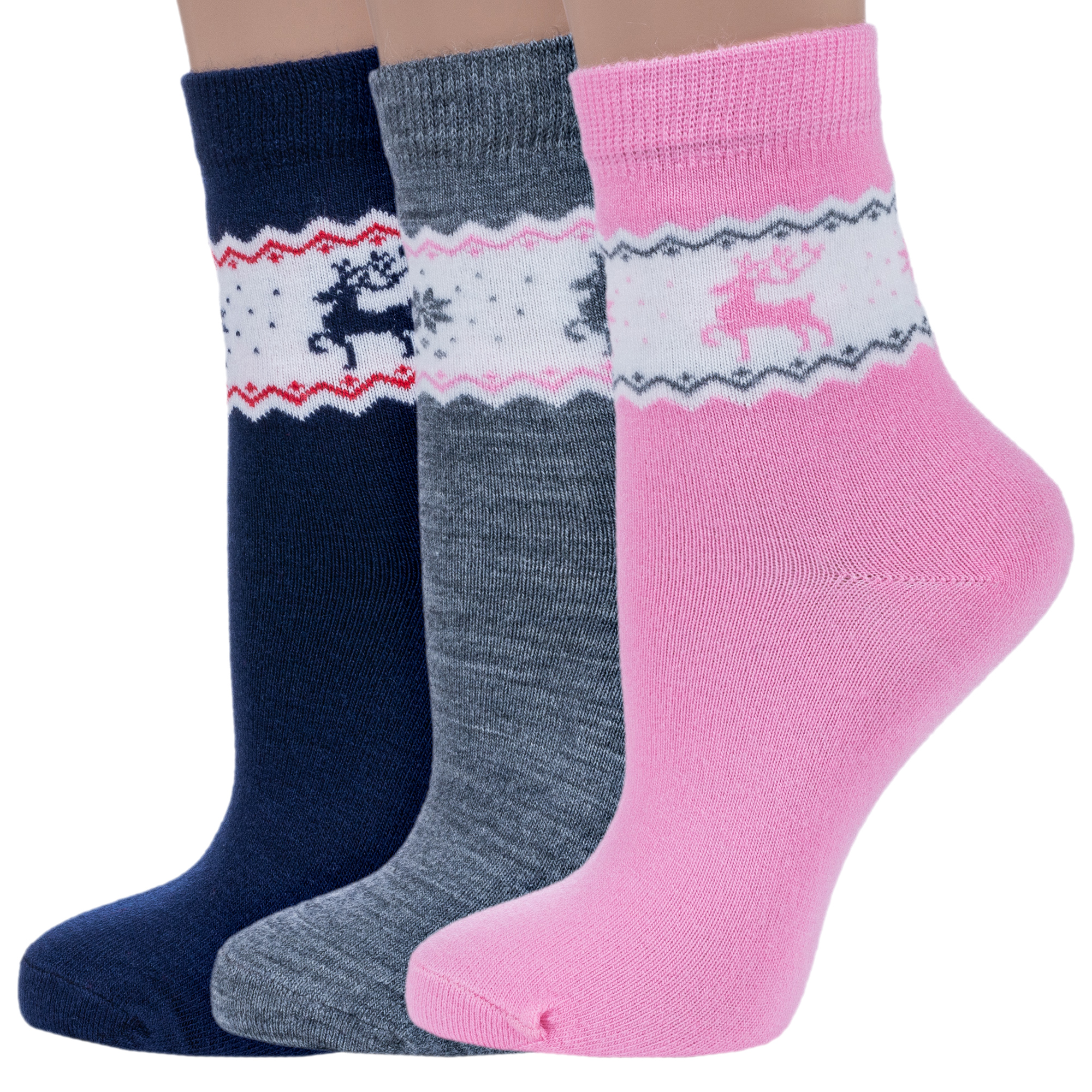 

Носки детские Rusocks 3-Д3-38278, синий; серый; розовый, 20-22, 3-Д3-38278