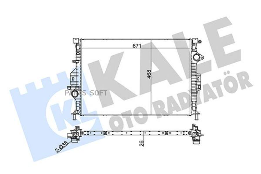 

355800_радиатор системы охлаждения! Ford Mondeo 2.0 TDCi 07> KALE 355800