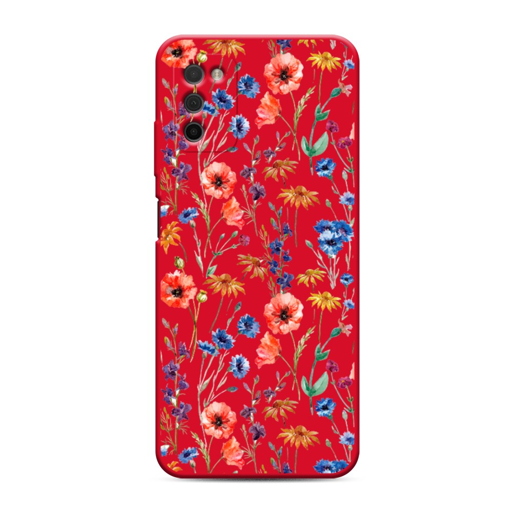 

Чехол Awog на Samsung Galaxy A03S / Самсунг A03S "Маки и васильки фон", 2103253-1