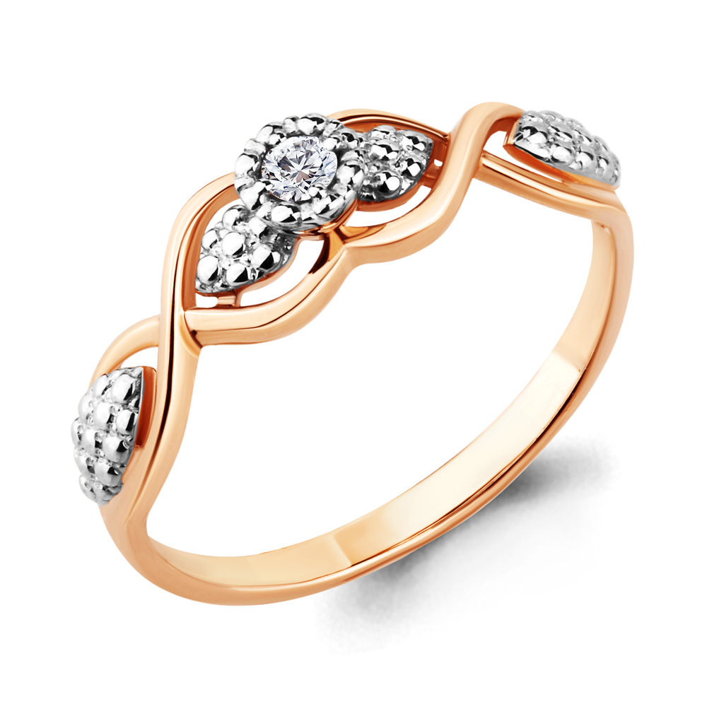 

Кольцо из красного золота с бриллиантом р. 16 Aquamarine 963535к_585_кз, 963535к_585_кз