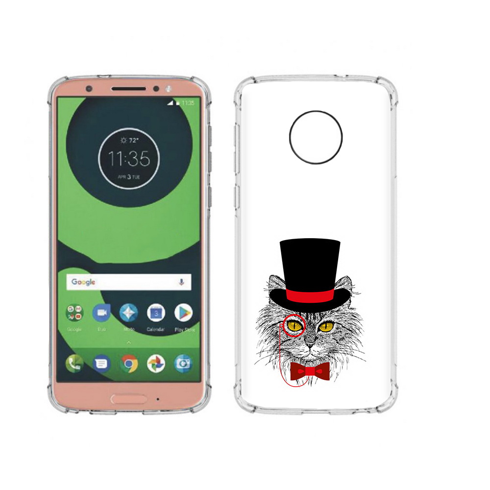 Чехол MyPads Tocco для Motorola Moto G6 кот в шляпе (PT99805.376.397)