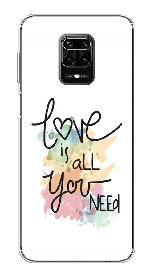 

Чехол на Xiaomi Redmi Note 9S/Note 9 Pro "Love is all you need", Белый;черный;зеленый, 38050-1