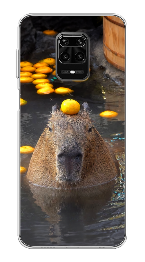 

Чехол на Xiaomi Redmi Note 9S/Note 9 Pro "Капибара отдыхает", Коричневый;оранжевый;серый, 38050-1
