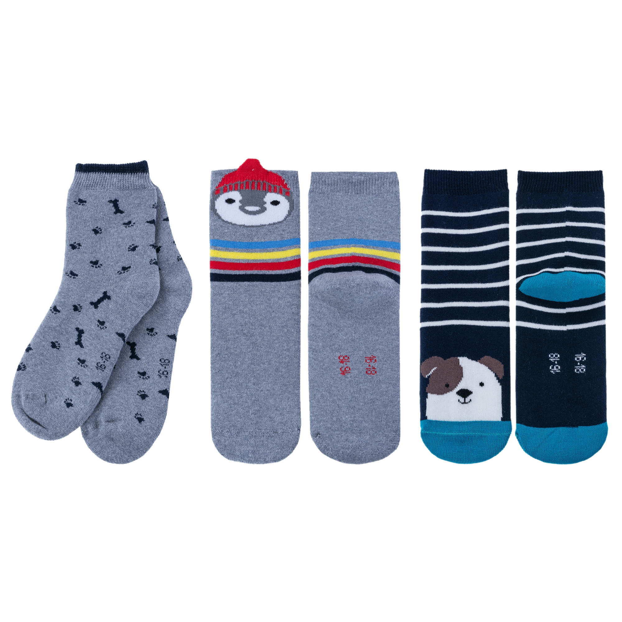 

Носки детские Rusocks 3-Д3-33039, серый; синий, 12-14, 3-Д3-33039