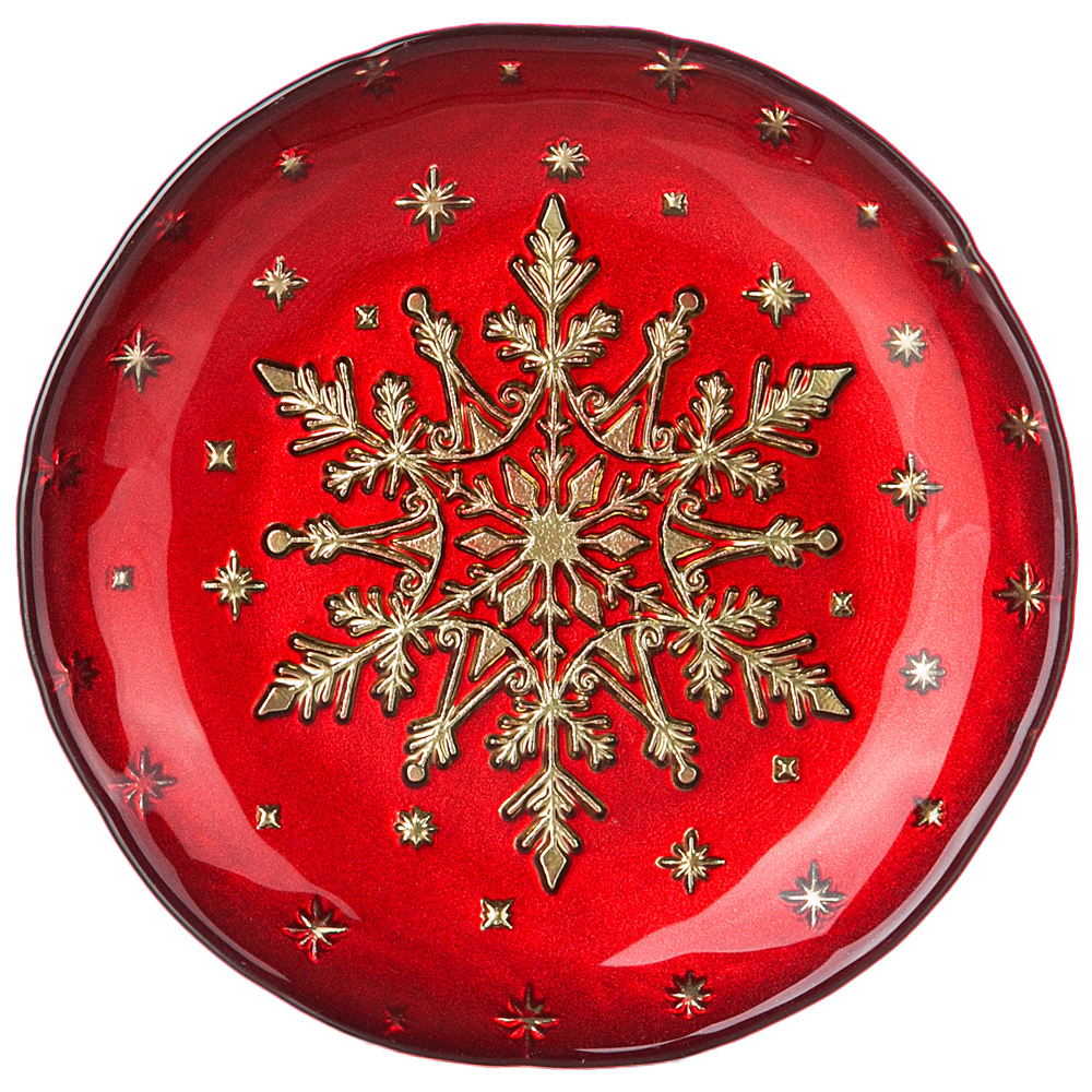 

Тарелка Bronco snow red 17 см