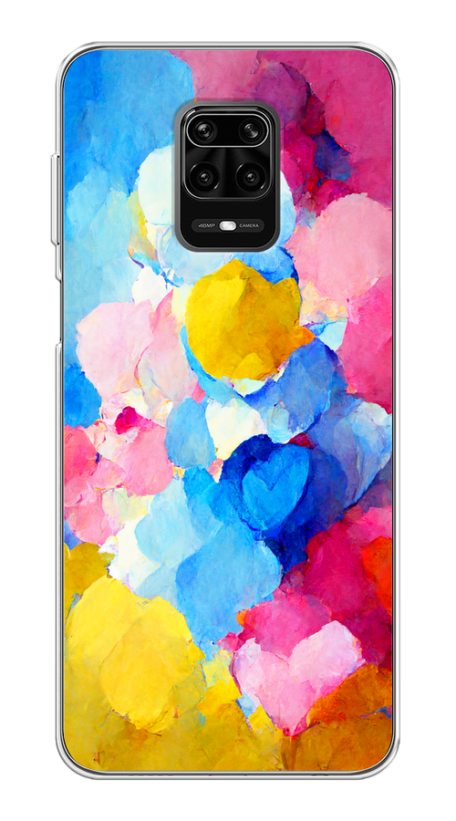 

Чехол на Xiaomi Redmi Note 9S/Note 9 Pro "Яркие пятна", Синий;голубой;желтый;розовый, 38050-1