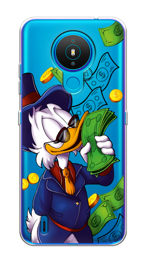 

Чехол на Nokia 1.4 "Scrooge McDuck with Money", Синий;зеленый;белый, 124550-6