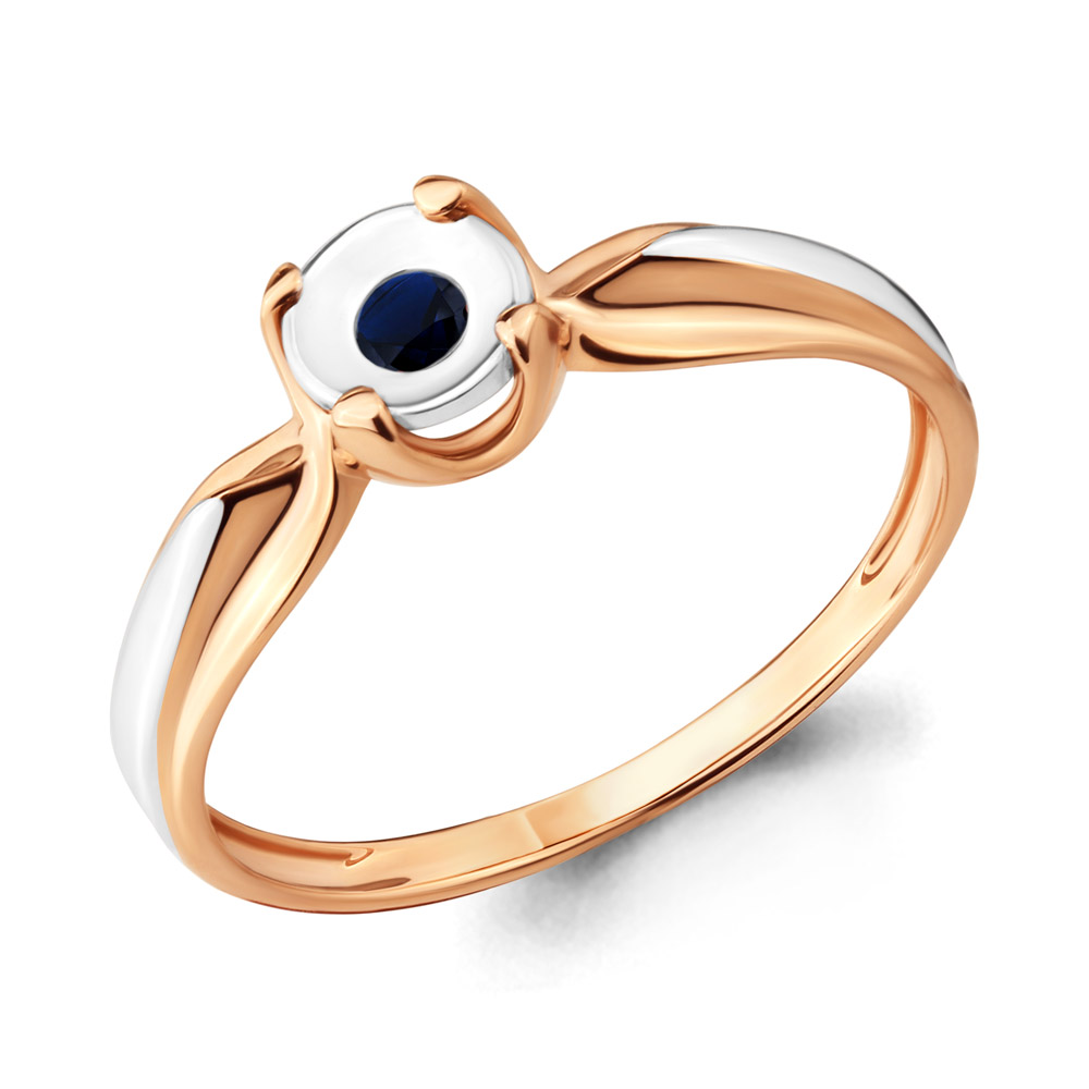 

Кольцо из красного золота с сапфиром р.  Aquamarine 963437к_585_кз, 963437к_585_кз