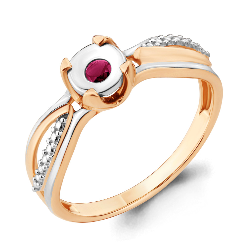 

Кольцо из красного золота с рубином р. , Aquamarine 963413к_585_кз, 963413к_585_кз