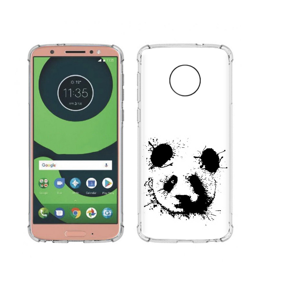 

Чехол MyPads Tocco для Motorola Moto G6 клякса-панда (PT99805.376.389), Прозрачный, Tocco