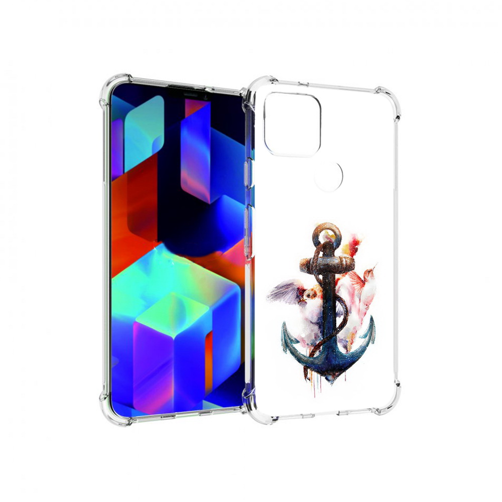 

Чехол MyPads Tocco для Google Pixel 5 якорь с птицами, Прозрачный, Tocco