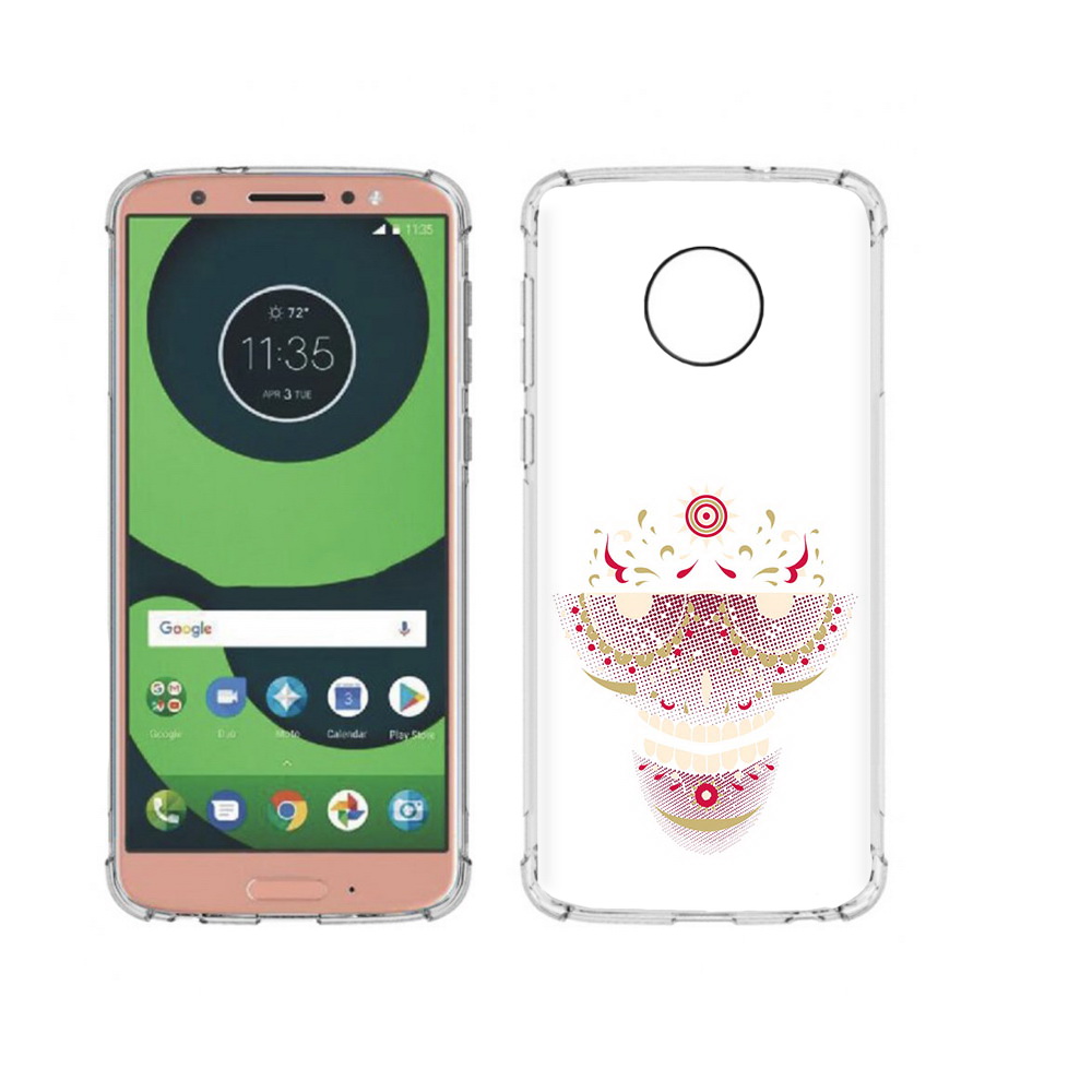 

Чехол MyPads Tocco для Motorola Moto G6 карнавальный скелет абстракция (PT99805.376.386), Прозрачный, Tocco