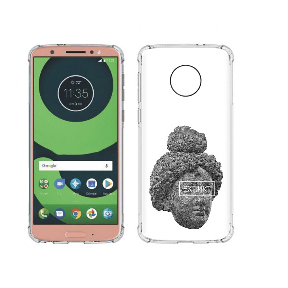 

Чехол MyPads Tocco для Motorola Moto G6 каменное лицо девушки (PT99805.376.383), Прозрачный, Tocco