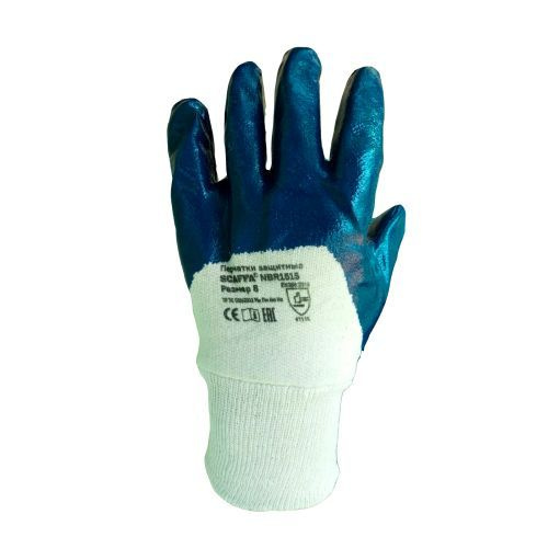 Перчатки с полным нитриловым обливом Scaffa NBR1515-8 перчатки нитриловые одноразовые 40шт s m