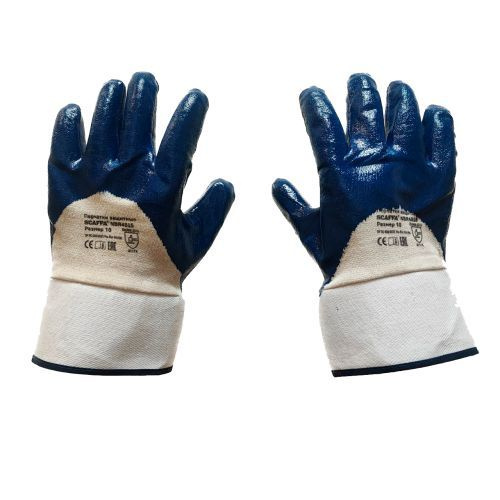 Перчатки SCAFFA NBR4515 с полным нитриловым обливом, размер 8 перчатки 12423 рабочие c полным двойным нитриловым обливом кислотно щелочностойкие