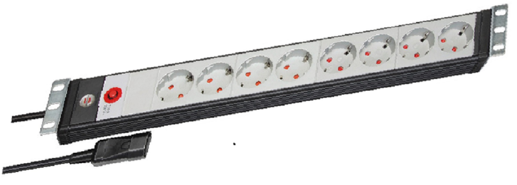 Удлинитель Brennenstuhl Premium-Line 1156057128 для шкафов 19дюйм, 3 м., 8 розеток, 10А блок электрических розеток для 19 шкафов hyperline
