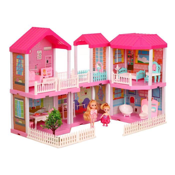 

Дом для кукол Лейнхаус» с куклами, с аксессуарами, Розовый