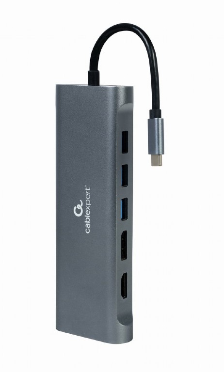 

USB TypeC адаптер 8 в 1 Cablexpert A-CM-COMBO8-01, A-CM-COMBO8-01