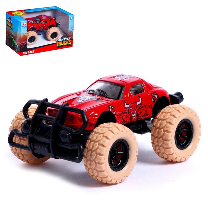 

Джип металлический Monster Trucks, МИКС, Разноцветный
