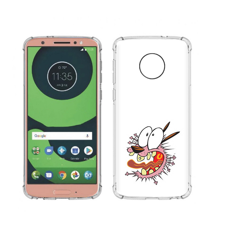 

Чехол MyPads Tocco для Motorola Moto G6 испуганный бобик (PT99805.376.381), Прозрачный, Tocco