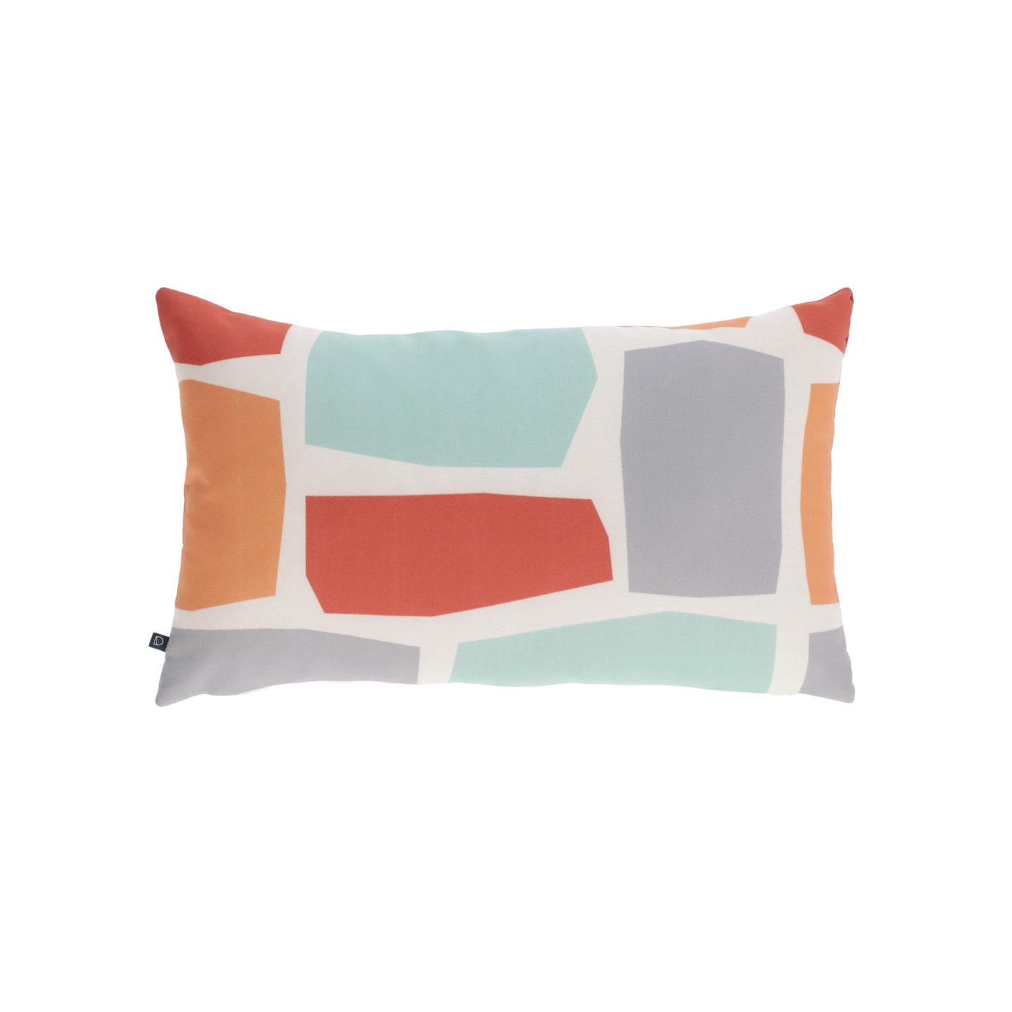 фото Чехол для подушки calantina разноцветный с квадратами 30x50 см la forma
