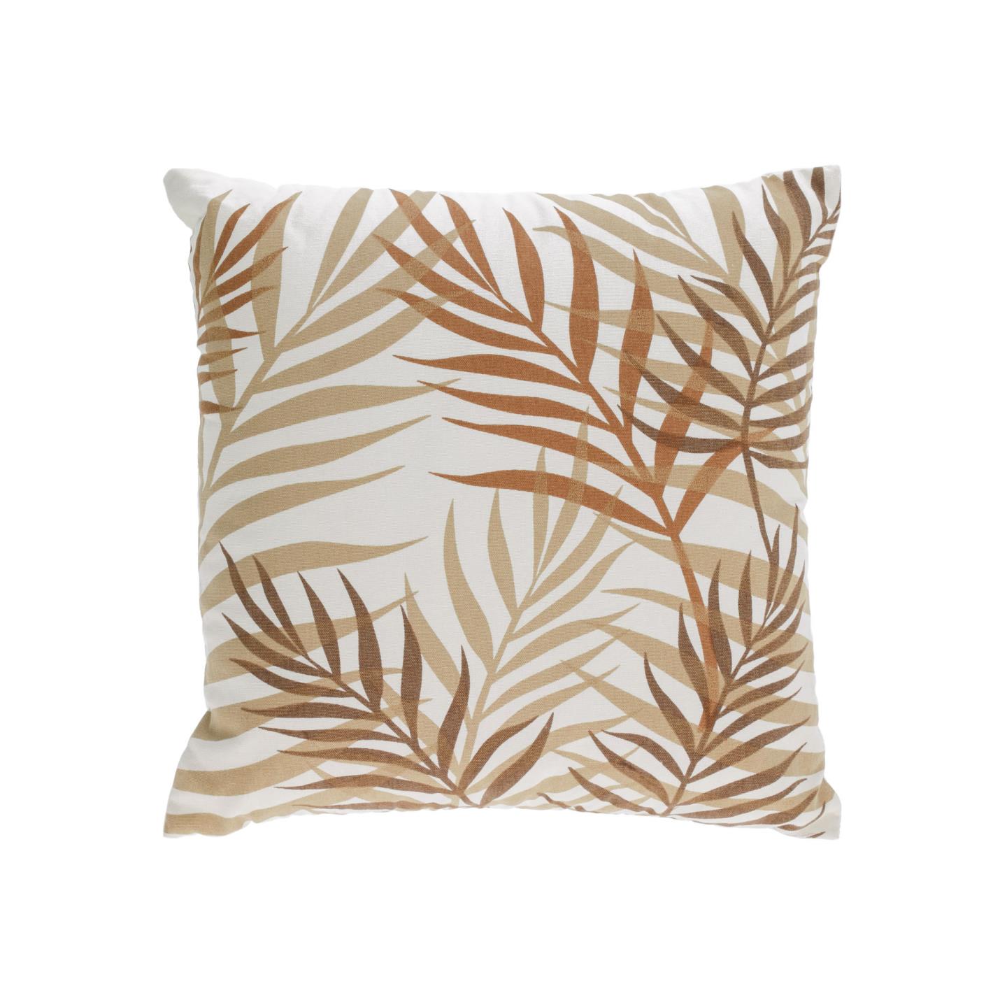 фото Чехол для подушки amorela 100% хлопок с коричневыми листьями 45 x 45 cm la forma
