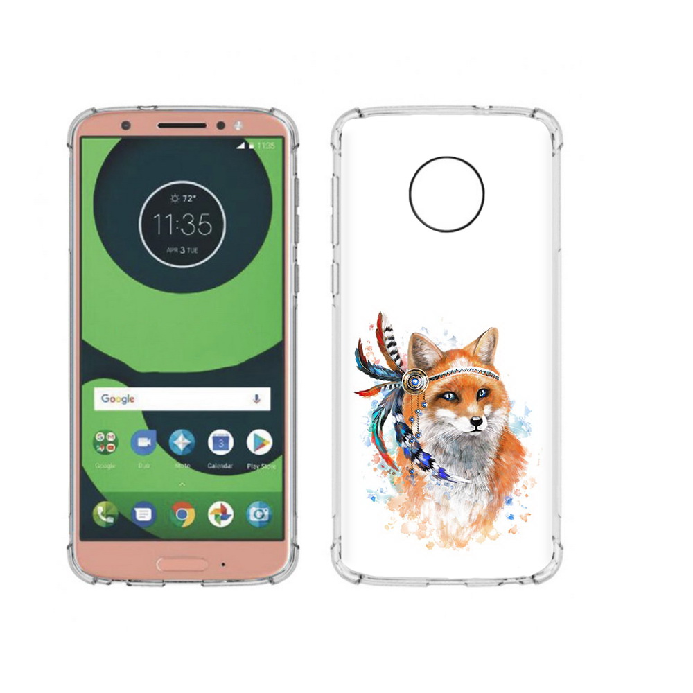 

Чехол MyPads Tocco для Motorola Moto G6 инду лиса (PT99805.376.377), Прозрачный, Tocco