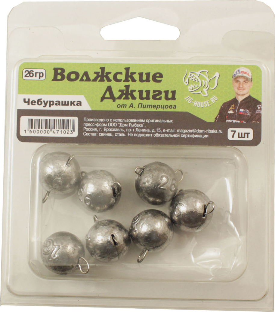 

Груз Volga jigs Чебурашка 26гр, 00-00021375