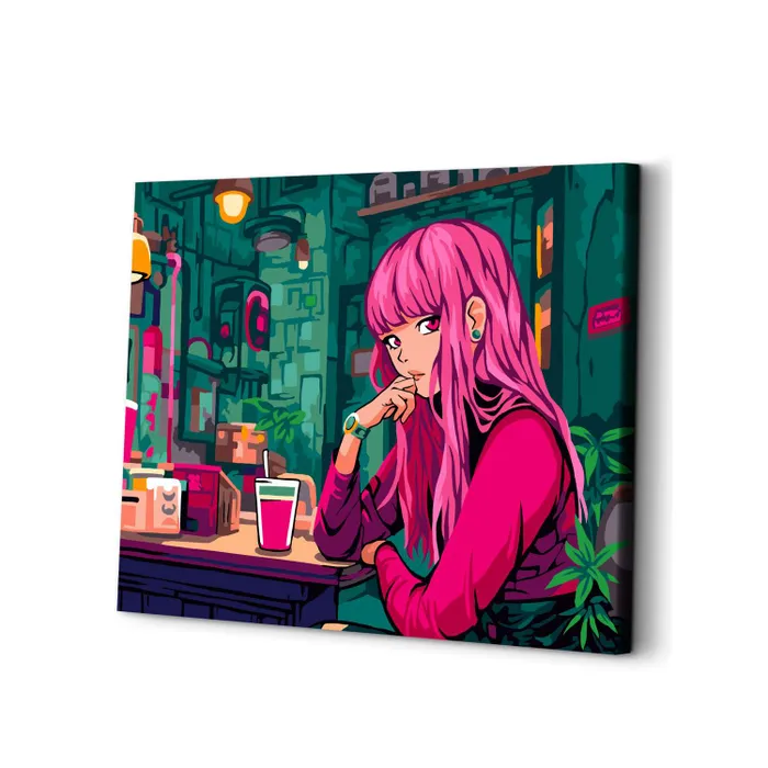 

Картина по номерам на холсте ART and Relax Девушка в розовом 40x50, Девушка в розовом