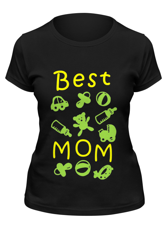 

Футболка женская Printio Best mom черная S, Черный, Best mom