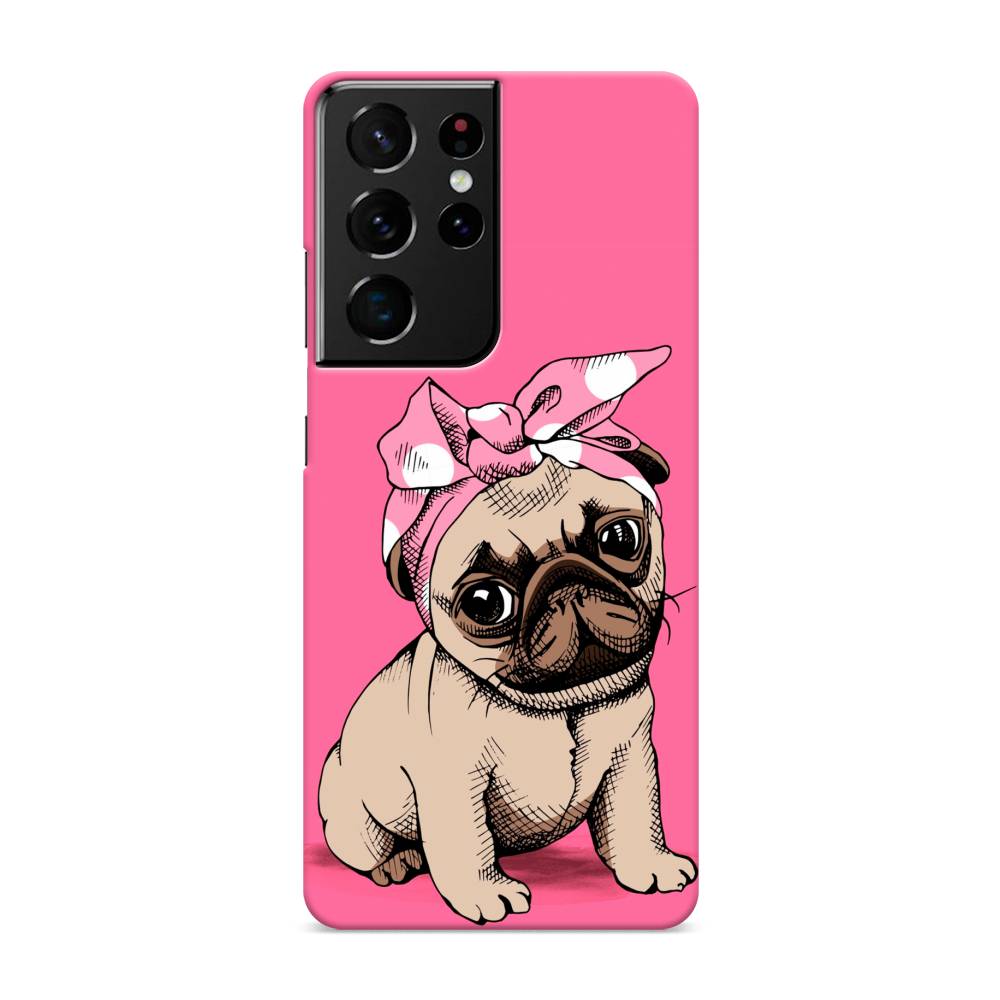 фото Пластиковый чехол "dog pin-up" на samsung galaxy s21 ultra awog