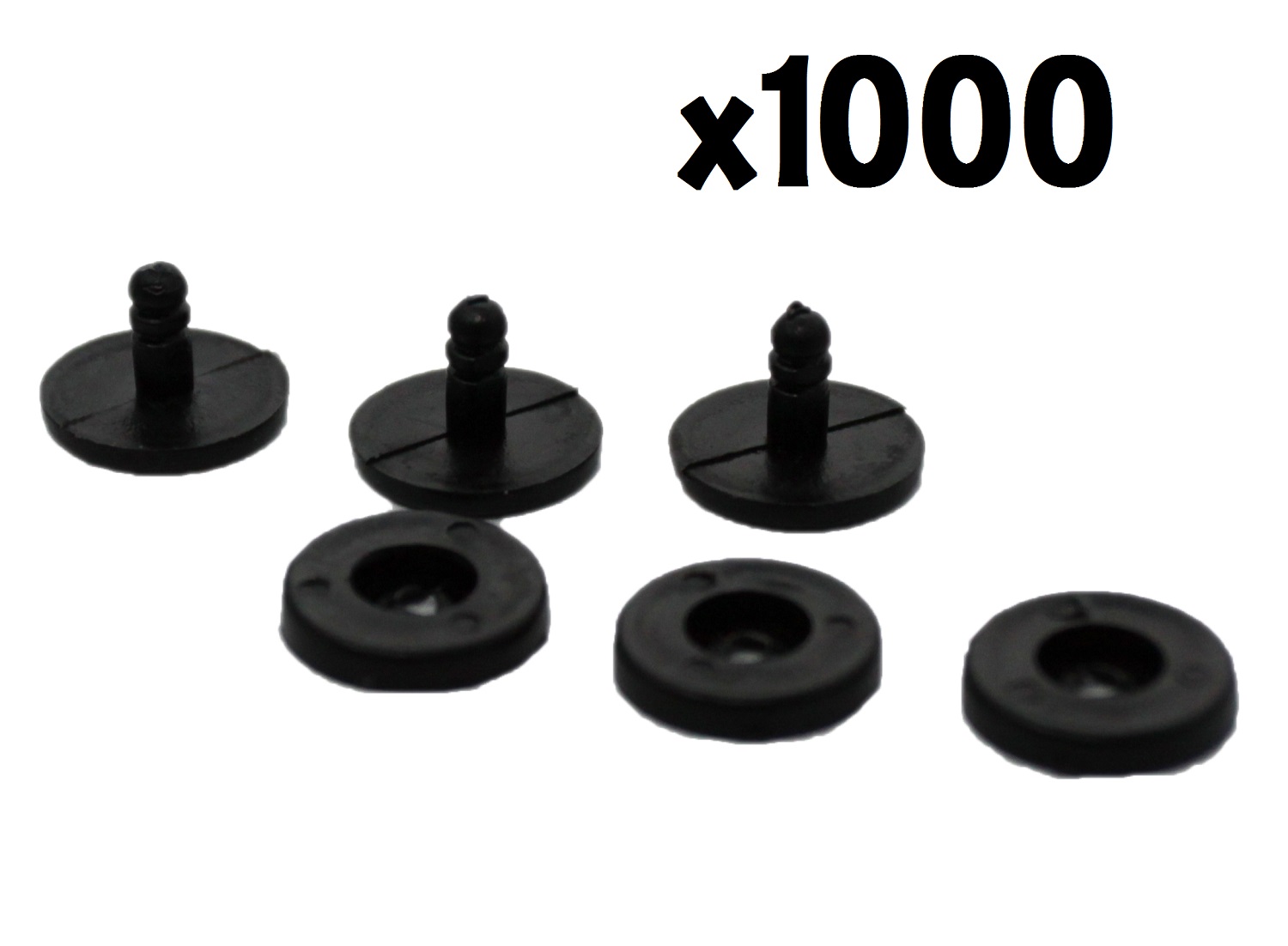 

клипсы черные 1000 шт, Черный