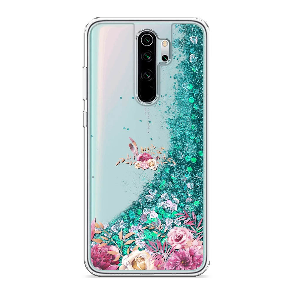 

Жидкий чехол с блестками "Нежные розовые цветы" на Xiaomi Redmi Note 8 Pro, 36695-1