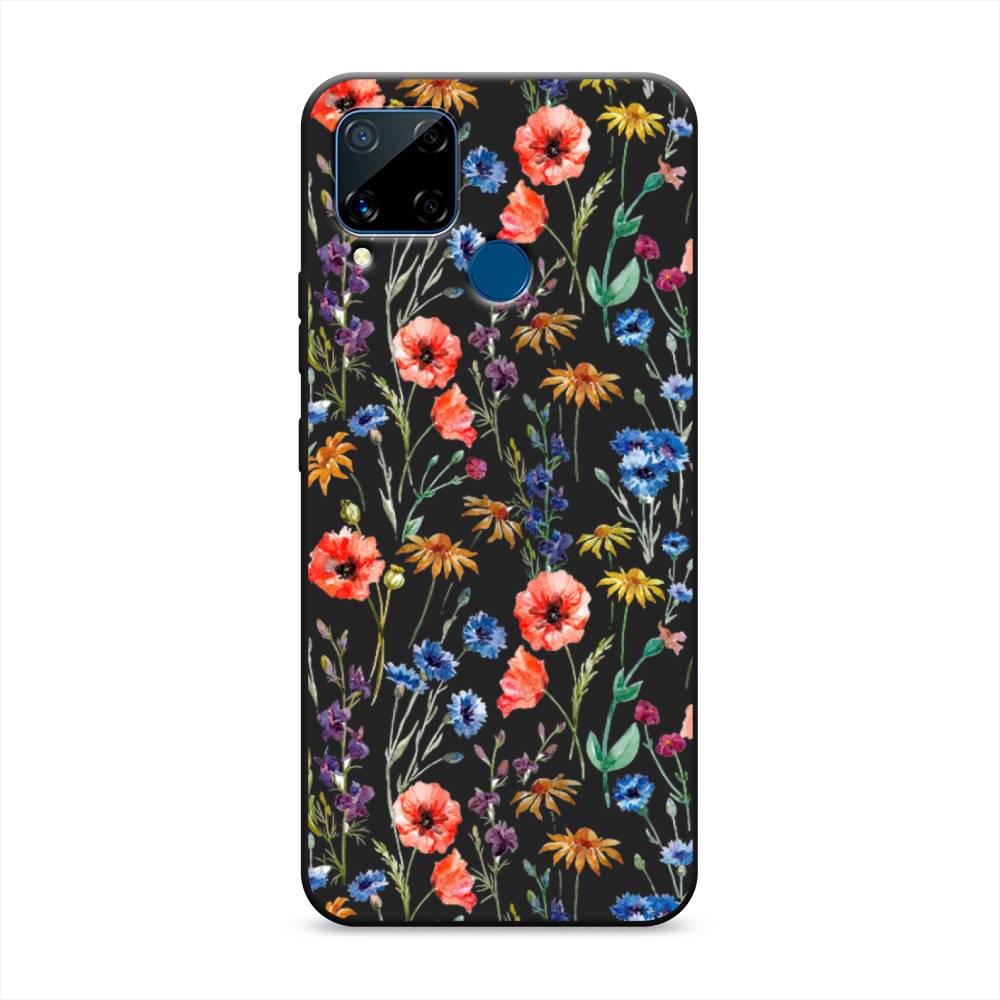 

Чехол Awog на Realme C15 "Маки и васильки фон", 255052-1