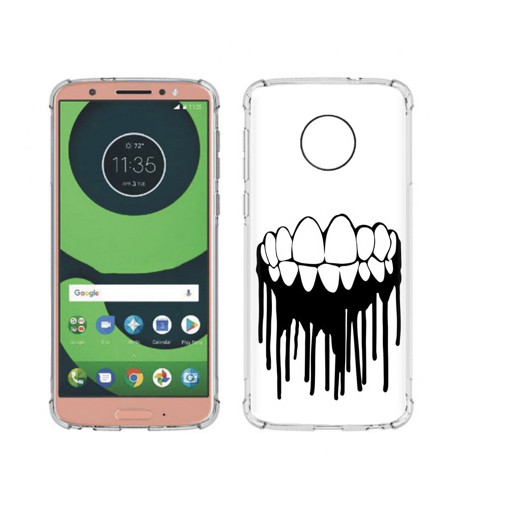 

Чехол MyPads Tocco для Motorola Moto G6 зубы (PT99805.376.372), Прозрачный, Tocco