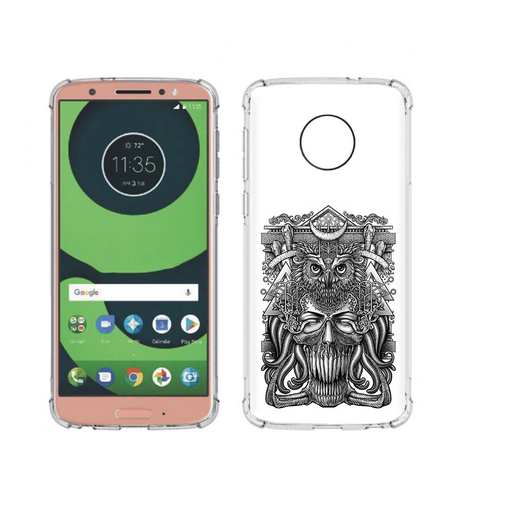 

Чехол MyPads Tocco для Motorola Moto G6 зубастая сова (PT99805.376.369), Прозрачный, Tocco