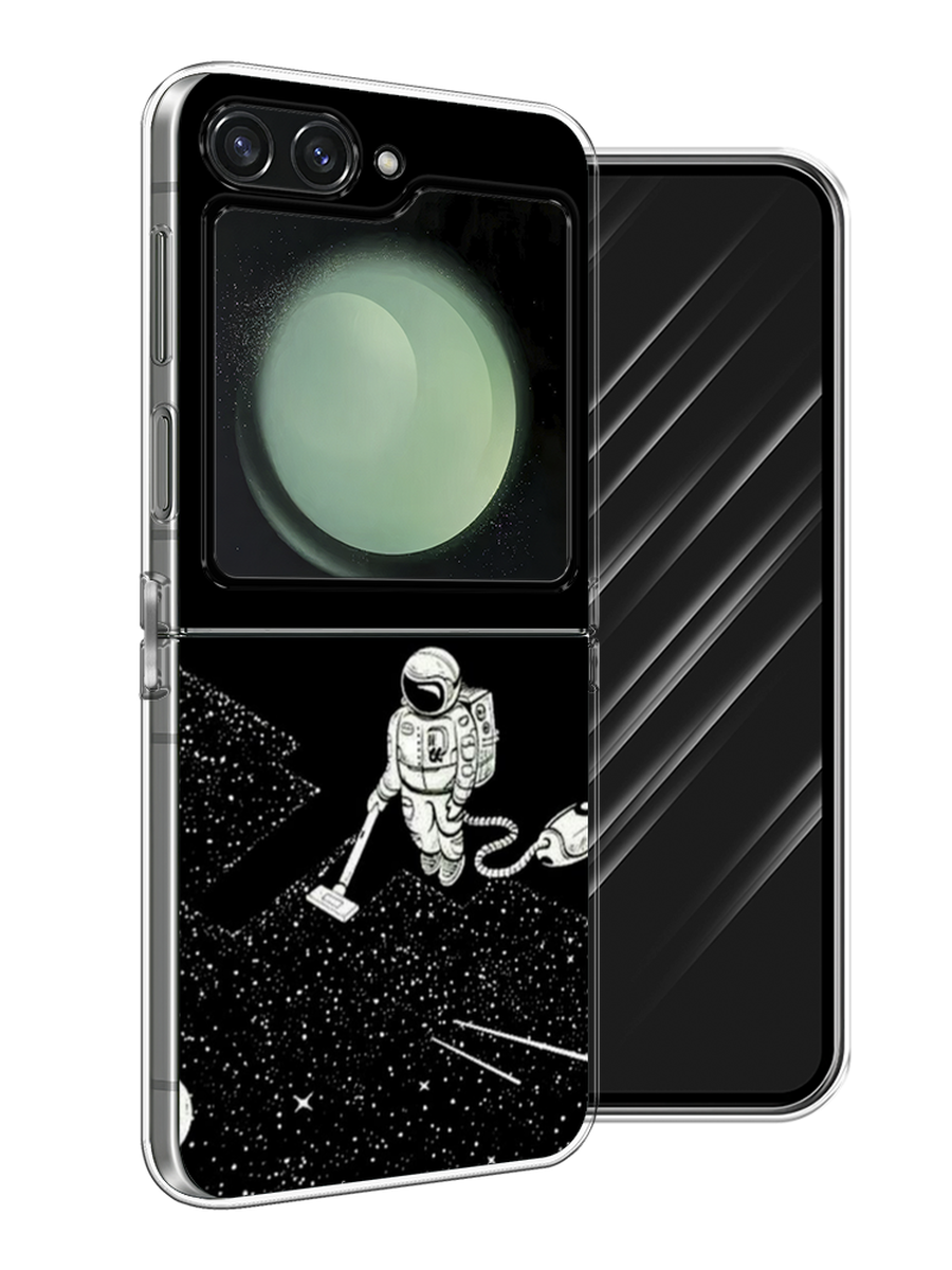 

Чехол Awog на Samsung Galaxy Z Flip 6 "Космонавт с пылесосом", Белый, 2109750-1