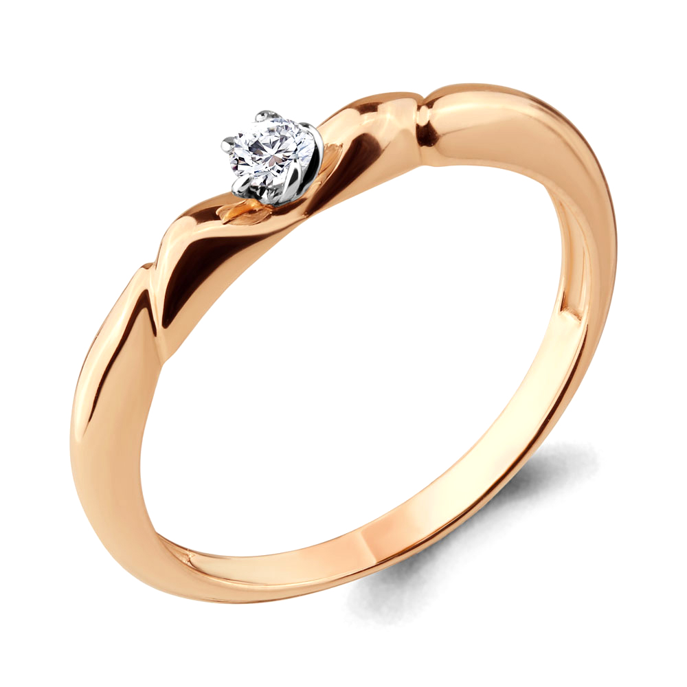 

Кольцо из красного золота с бриллиантом р.  Aquamarine 963339к_585_кз, 963339к_585_кз